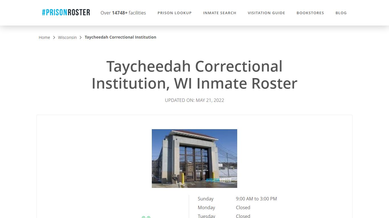 Taycheedah Correctional Institution, WI Inmate Roster